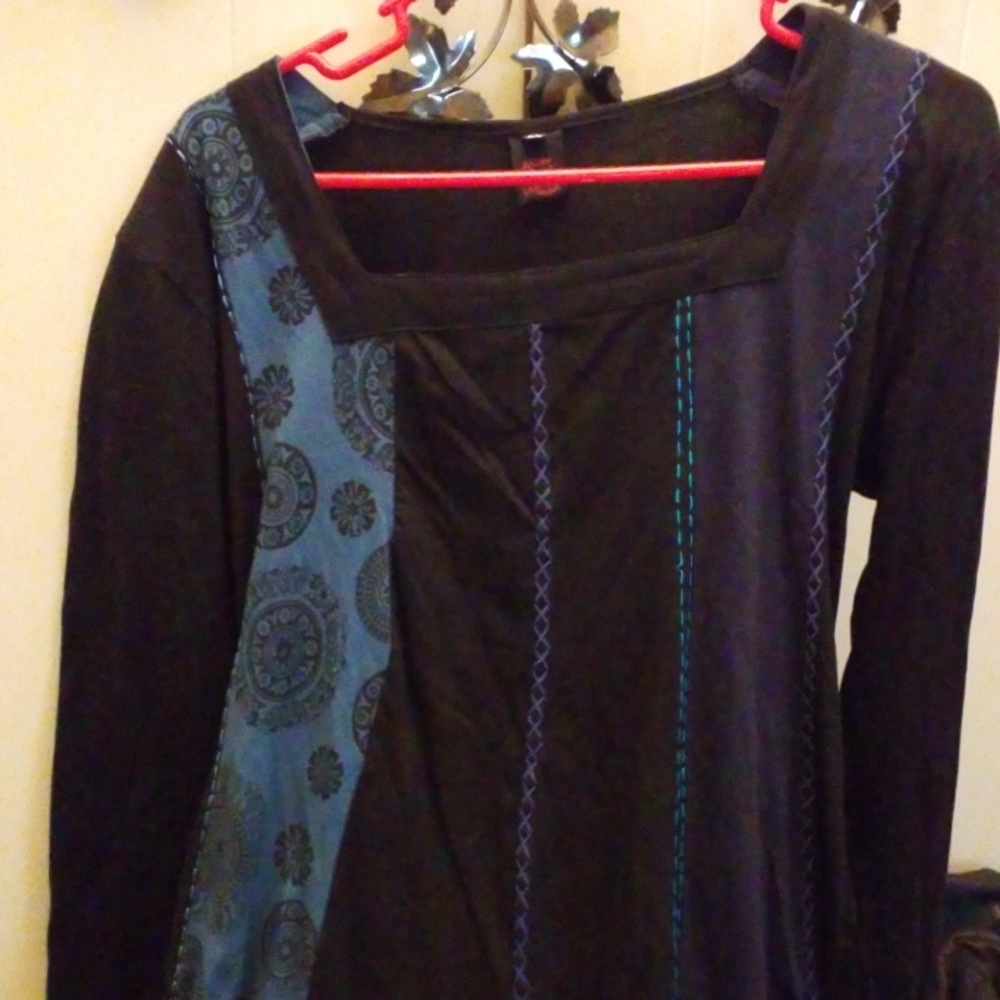 Cotton paneled dress